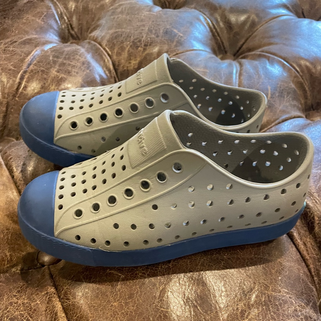 Kids Native Grey Cobalt Blue Size 11 Shoe